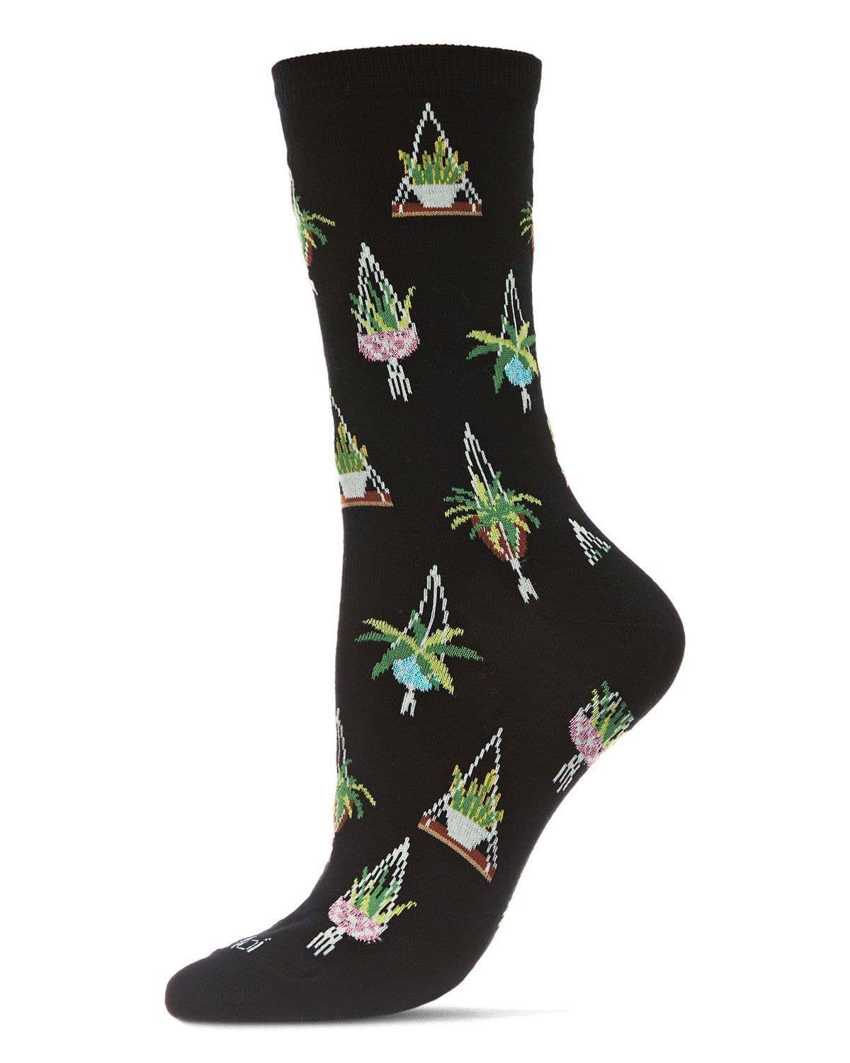 Hanging Plant Bamboo Crew Socks