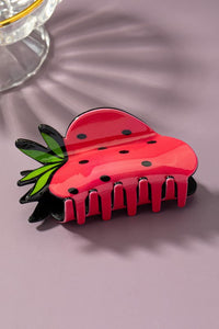 Strawberry hair claw clip