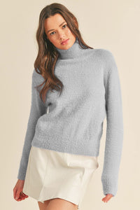 the Rosemary - Gray turtleneck sweater