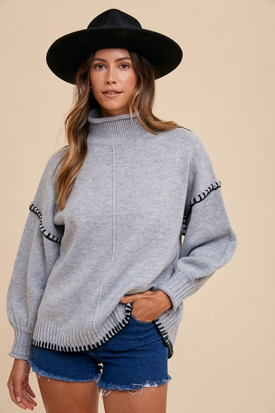 the Frances Mock neck Sweater