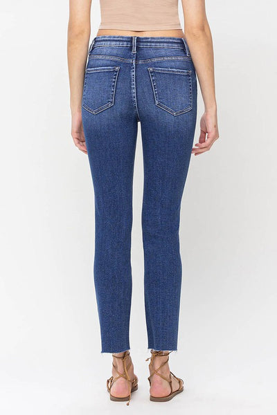 High Rise Slim Straight Jeans - Vervet    A2