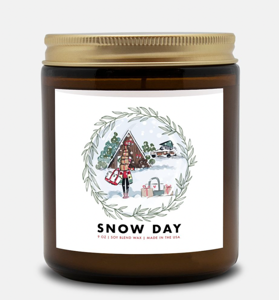 Snow Day Amber Candle