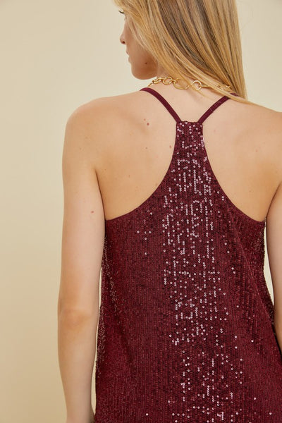 the Kyla - Burgundy Sequin