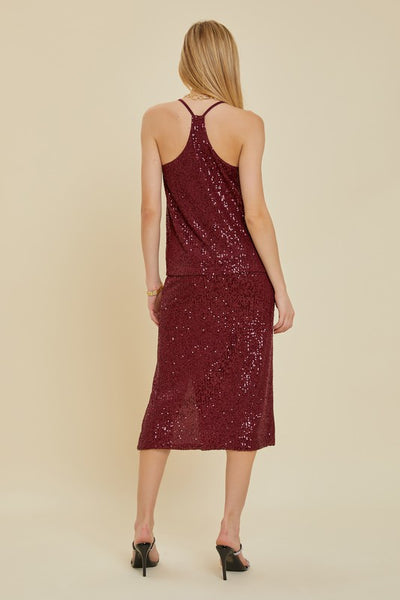 the Kyla - Burgundy Sequin