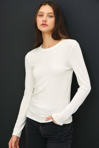 the Jane - Ivory long sleeve tee