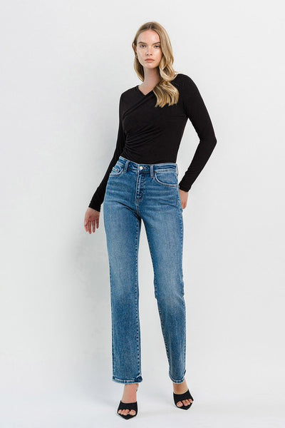 Flying Monkey - High Rise Straight leg Jeans    B4