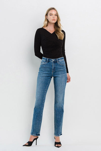 Flying Monkey - High Rise Straight leg Jeans    B4