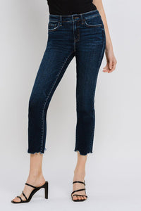 Mid Rise Crop Slim Straight - Vervet   A6