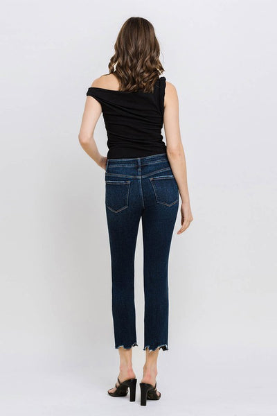 Mid Rise Crop Slim Straight - Vervet   A6