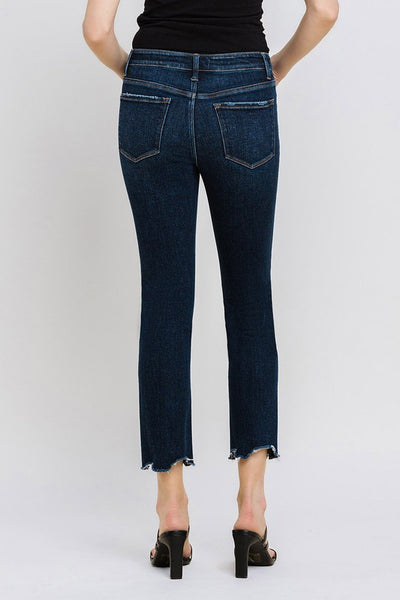 Mid Rise Crop Slim Straight - Vervet   A6