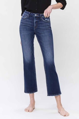 High Rise Ankle Straight leg Jeans - Flying Monkey    B3