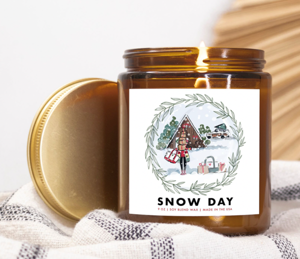 Snow Day Amber Candle