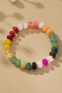 Colorful Agate stone stretchy bracelet