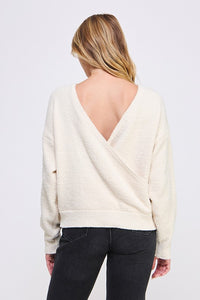 the Lila cross back cloud sweater