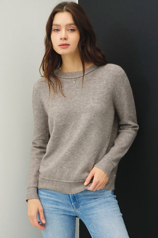 the Lark exposed seam pullover sweater