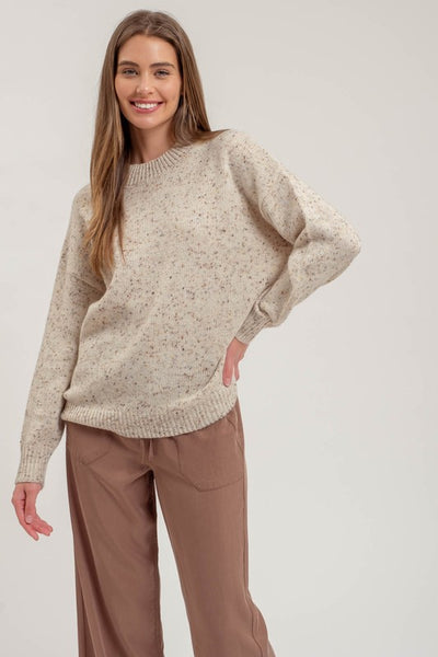 the Emma Speckle knit sweater