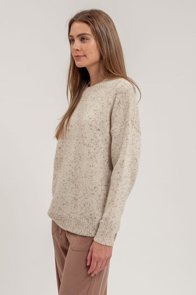 the Emma Speckle knit sweater