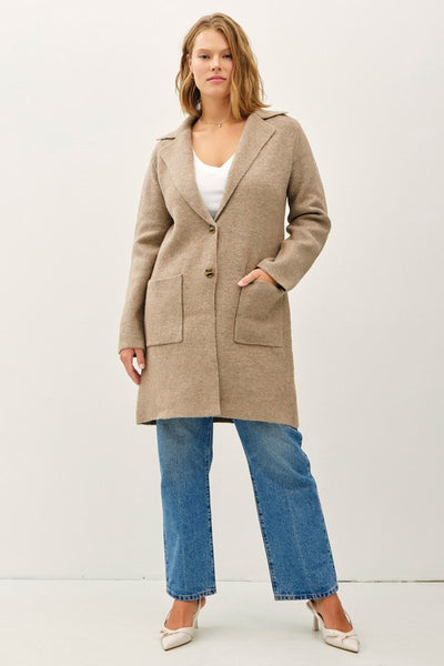 the Maxine - Mocha Coat-igan