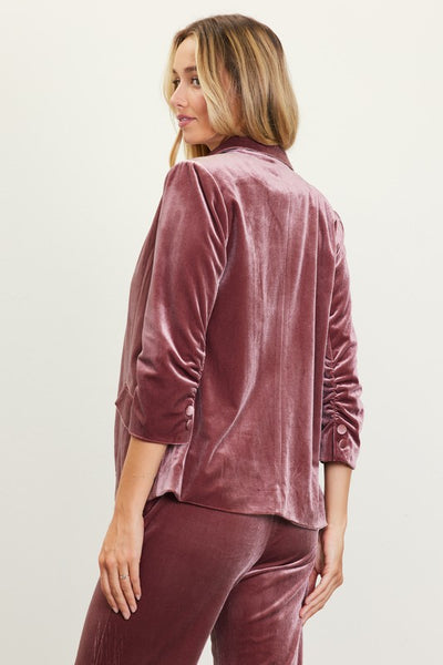 the Juniper - Mauve Velvet Blazer