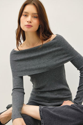 the Brinley Off the Shoulder sweater