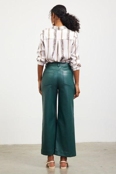 the Dakota - Green Faux Leather Pants