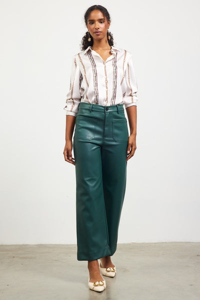 the Dakota - Green Faux Leather Pants