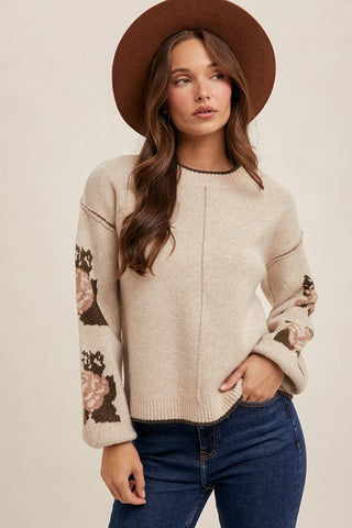 the Emerson Floral Sweater