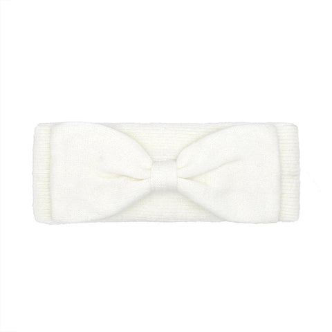 Ivory Knit Bow C.C Headwrap