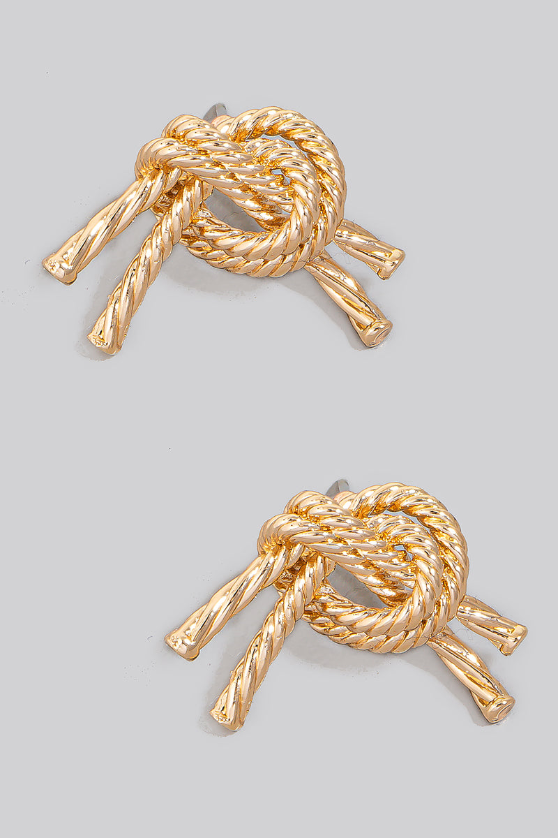 Rope Knot Stud Earrings