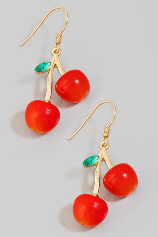 Cherry Drop Earrings