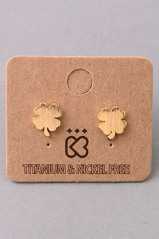 Four Leaf Clover Stud Earrings