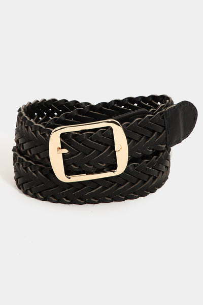 Faux Leather Braided Belt - 4 colors