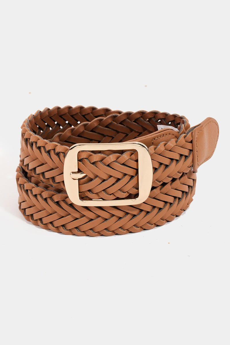 Faux Leather Braided Belt - 4 colors