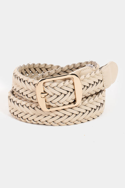 Faux Leather Braided Belt - 4 colors