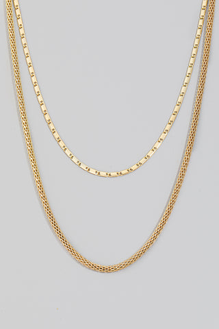 Mixed Layered Chain Link Necklace