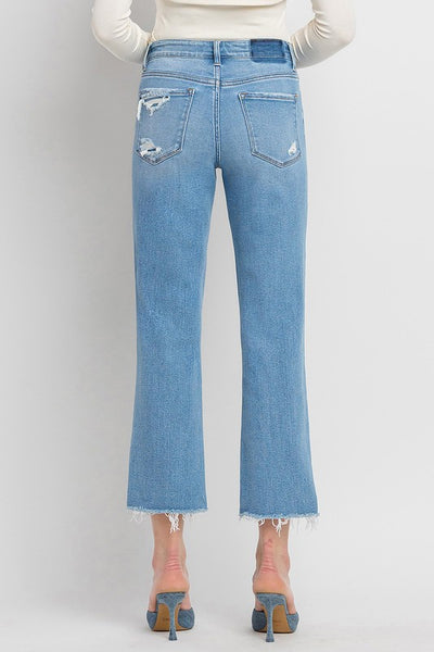 High Rise Straight Jeans - Flying Monkey.  F1