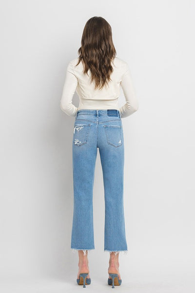 High Rise Straight Jeans - Flying Monkey.  F1