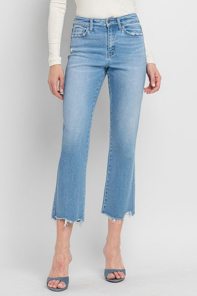 High Rise Straight Jeans - Flying Monkey.  F1