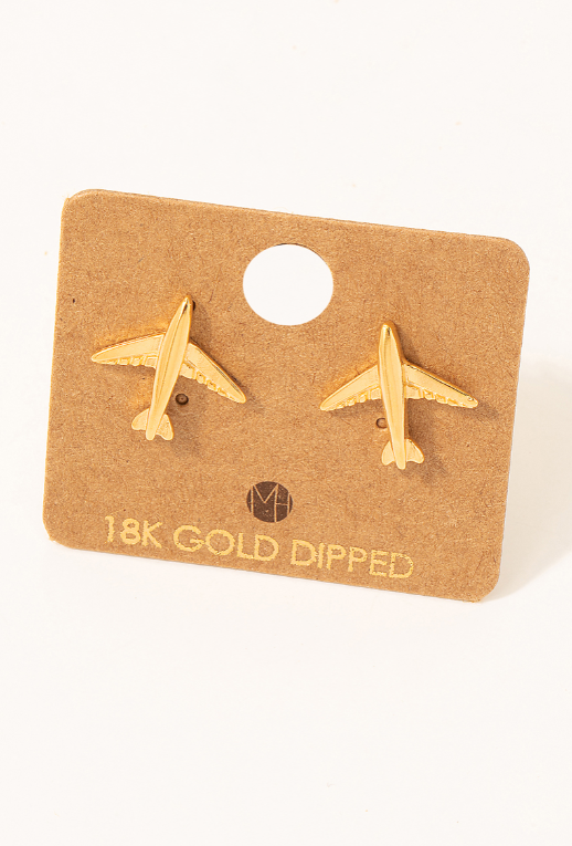 Airplane Stud Earrings