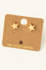 Gold Mini Star Stud Earrings