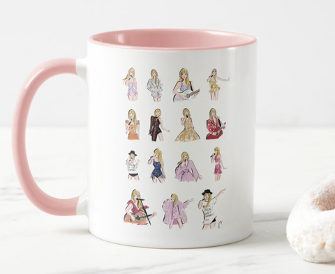 Taylor Swift Eras Tour Outfits Coffee Mug: 15oz