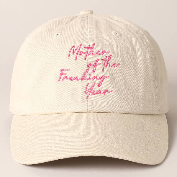 "Mother of the Freaking Year" Embroidery Baseball Cap