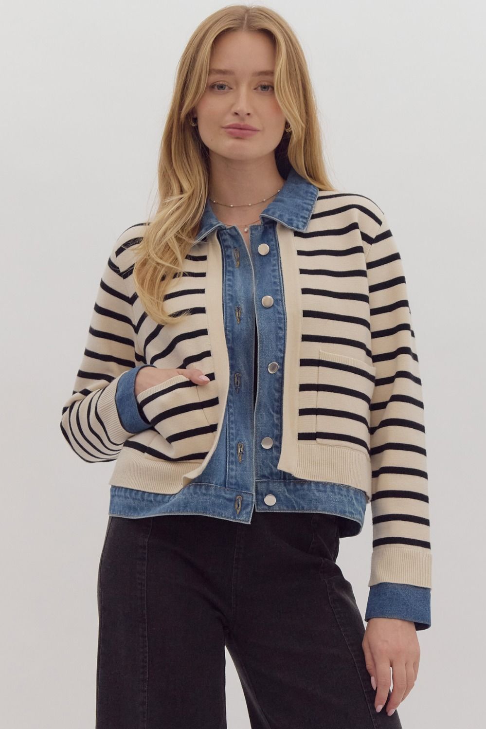 the Blaire Striped Jacket