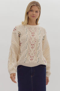 the Bianca cable knit sweater