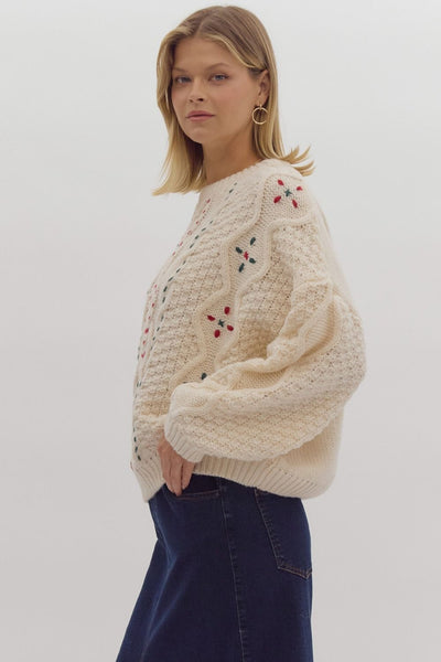 the Bianca cable knit sweater