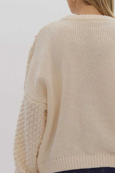 the Bianca cable knit sweater