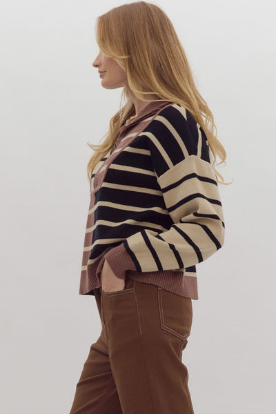 the Emmie multi stripe sweater