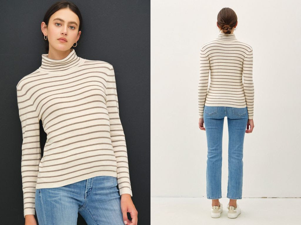 the Lumi Striped Turtleneck