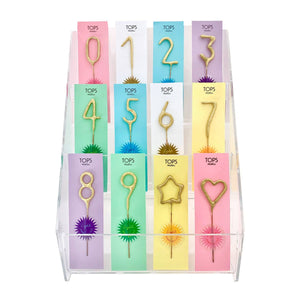 Mini Gold Number Sparkler Wand Filled Display